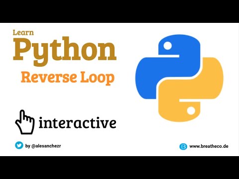 02.1 Reverse looping array in python - Python List Exercises Tutorial Interactive