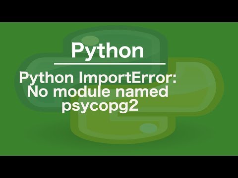 python ImportError: No module named psycopg2