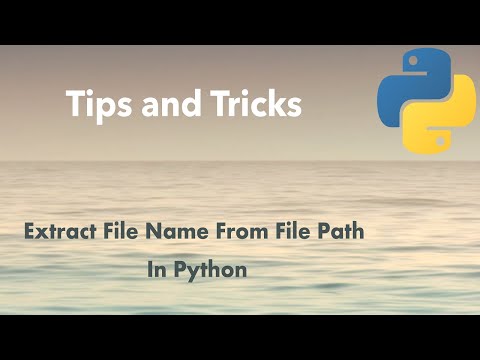 Python Tip: Extract File Name From File Path In Python