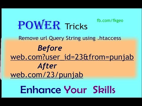 Power Tricks (Web development)- Remove url Query string using .htaccess