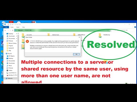 Multiple connections to a server or shared resource by the same user are not allowed | RESOLVED |