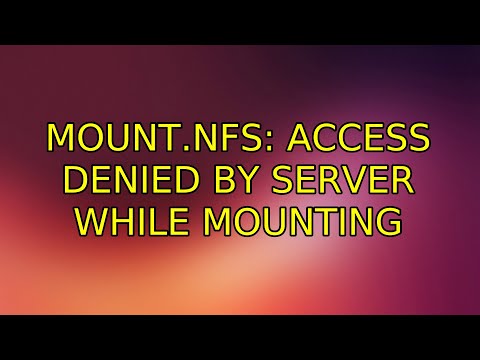 Ubuntu: mount.nfs: access denied by server while mounting (2 Solutions!!)