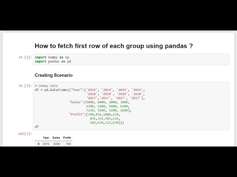Python - How to fetch the FIRST row of each group using pandas ?