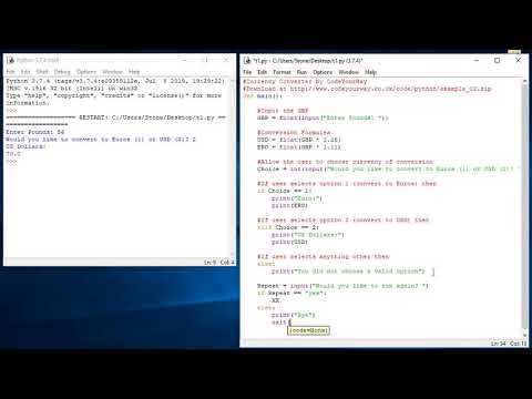 Python Tutorial - Looping your code back (to the beginning or middle) using a procedure