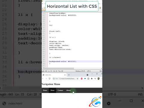 Horizontal List with CSS | #16 | #shorts | GIS & IT Tools