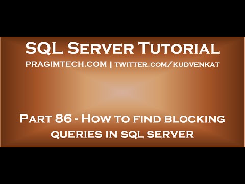 How to find blocking queries in sql server