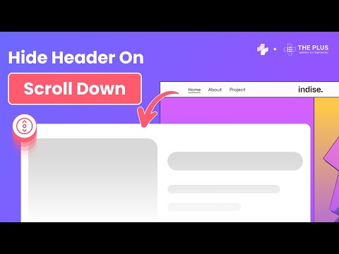 How to Hide Header Menu in Scroll Down and Show on Scroll Up | Elementor Sticky Headers