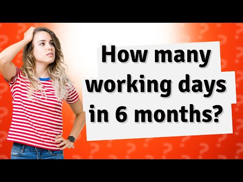 How many working days in 6 months?