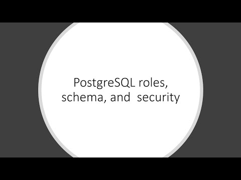 PostgreSQL roles, schema and security