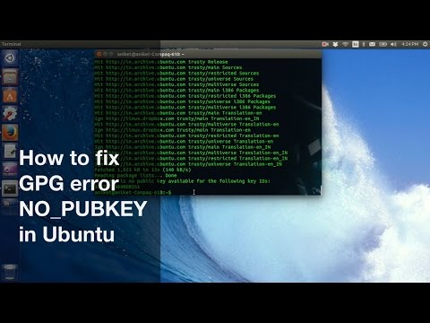 How to fix GPG error NO_PUBKEY in Ubuntu