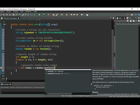 Java Program That Generate Random String