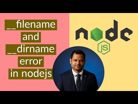 ReferenceError  -  filename is not defined in ES module scope - dirname is not defined in nodejs