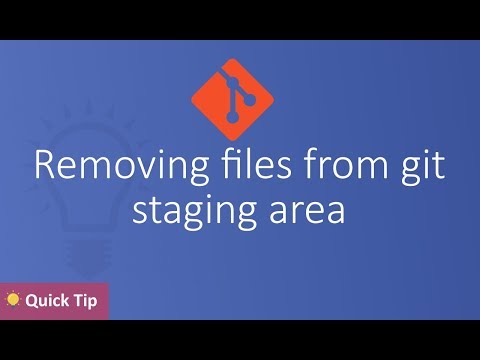 Removing files from git staging area  |  git reset