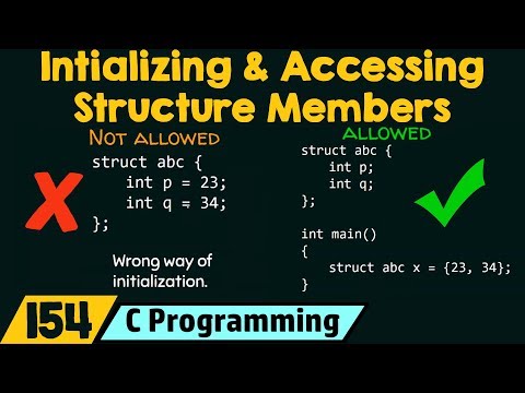 Initializing & Accessing the Structure Members