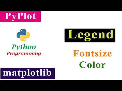 FontSize And Color Of The Legend | Matplotlib | Python Tutorials