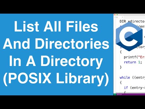List All Files And Directories In A Directory (POSIX Library) | C Programming Example