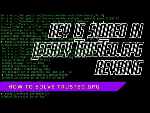 How to Solve - Key is stored in legacy trusted(dot)gpg keyring - apt-key deprecation warning