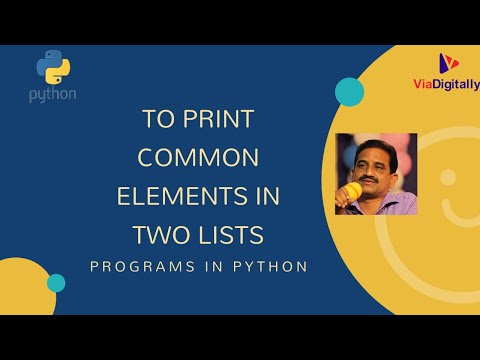 To Print Common Elements in Two Lists | Python Programs for Beginners | python tutorial