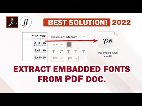 How to extract embedded fonts from PDF document | Create font from PDF FontForge | Aakash Asswani