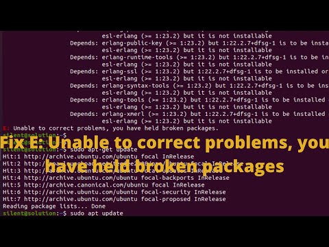 E: Unable to correct problems, you have held broken packages