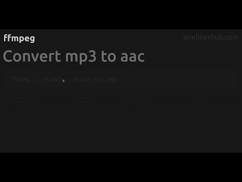Convert mp3 to aac #ffmpeg