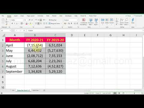 Negative number to brackets | Basic Tips & Tricks in excel