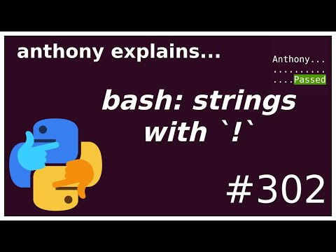 bash: strings with `!` / !... event not found (beginner - intermediate) anthony explains #302