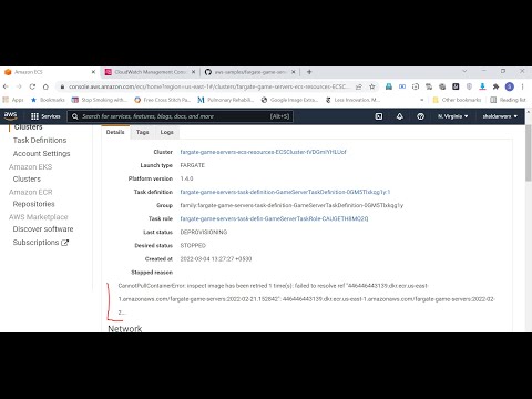 AWS ECS Fargate tasks not running