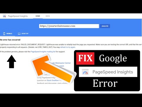 Fix Error: Lighthouse: FAILED_DOCUMENT_REQUEST. Lighthouse was unable to reliably load the page...