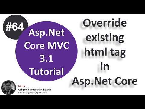 (#64) Override existing html tag in asp.net core | HtmlTargetElement | Asp.Net Core tutorial