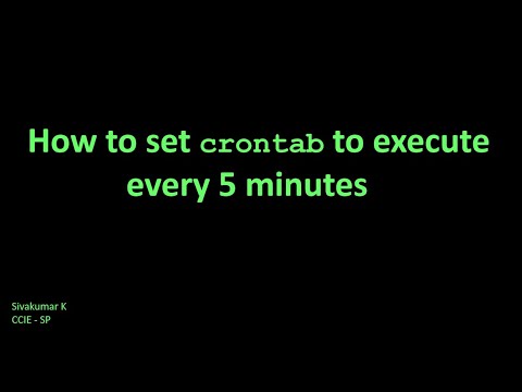 How to set crontab to execute every 5 minutes