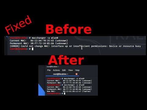 [SOLVED] Device or resource busy | Change MAC address on Kali Linux | Can not connect to internet