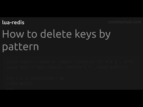 How to delete keys by pattern #lua-redis