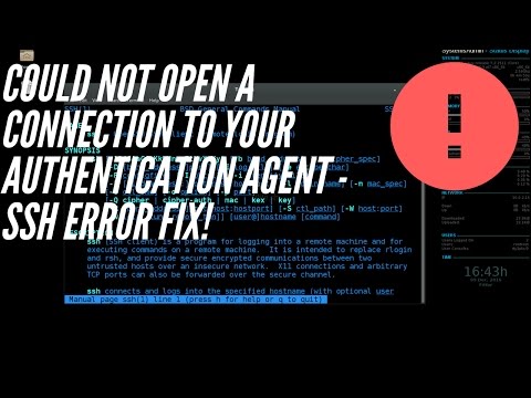 Could Not Open a Connection to Your Authentication Agent - SSH error FIX!