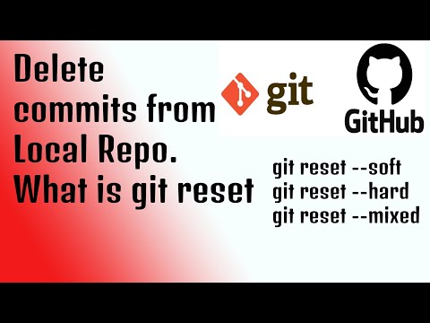 git reset | How to delete commit from local repo
