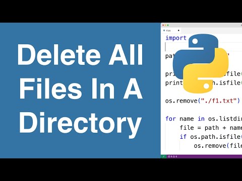 Delete All Files In A Directory | Python Tutorial