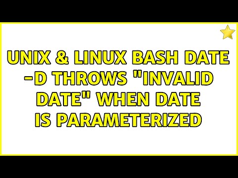 Unix & Linux: Bash : date -d throws