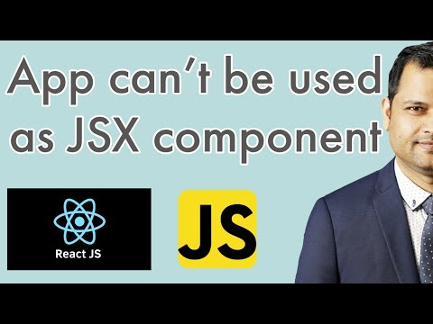 App can not be used as JSX component - react error
