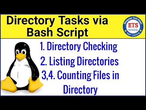 Bash Script for Directory Tasks - Directory Exists, Counting Files in Directory & Sub Directories