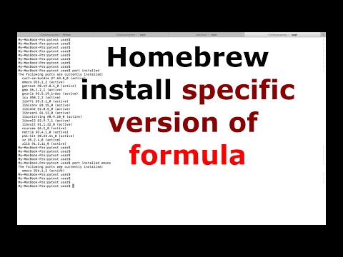 Homebrew install specific version of formula