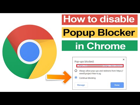 How to disable Popup Blocker in Google Chrome browser?