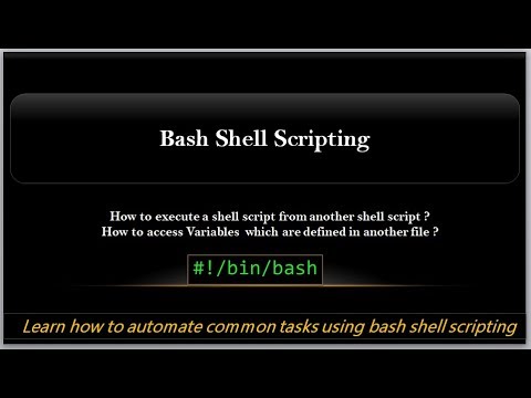 Shell Scripting | How to access variables which are defined in another file ? | Video - 7