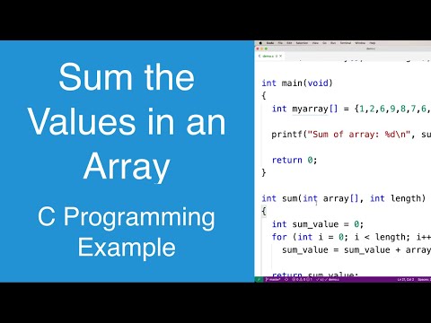 Sum the Values in an Array | C Programming Example