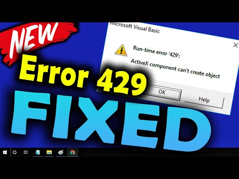 Runtime Error 429 ActiveX Component Can't Create Object | How to fix ActiveX Error on Windows 10