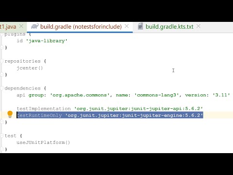 no tests for given includes: Gradle JUnit Kotlin Java Fixes