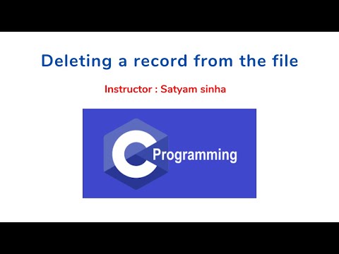 Deleting a record from a file|| File handling in c