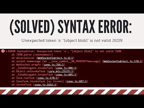 SyntaxError: Unexpected token o is not valid JSON at JSON.parse (SOLVED)
