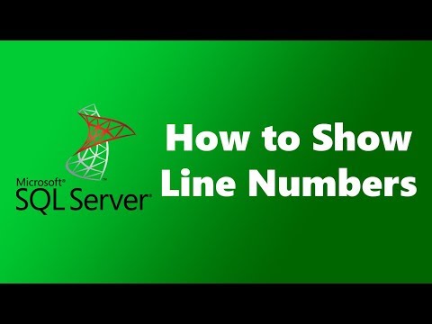 How to Show Line Numbers in SQL Server Management Studio (SSMS)