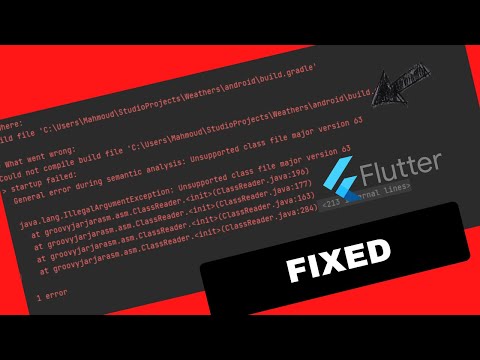 Fix Unsupported class file major version 63 - FLUTTER ERROR