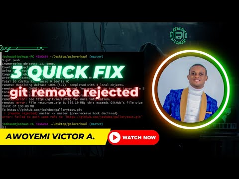 Fix git remote reject error  ! remote rejected master master